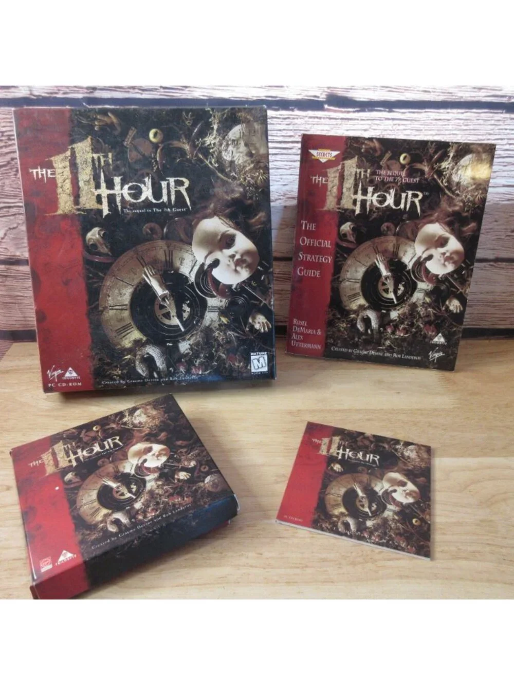Vintage 1995 The 11th Hour the Sequel to the 7th Guest PC CD ROM BIG BOX Game